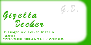 gizella decker business card